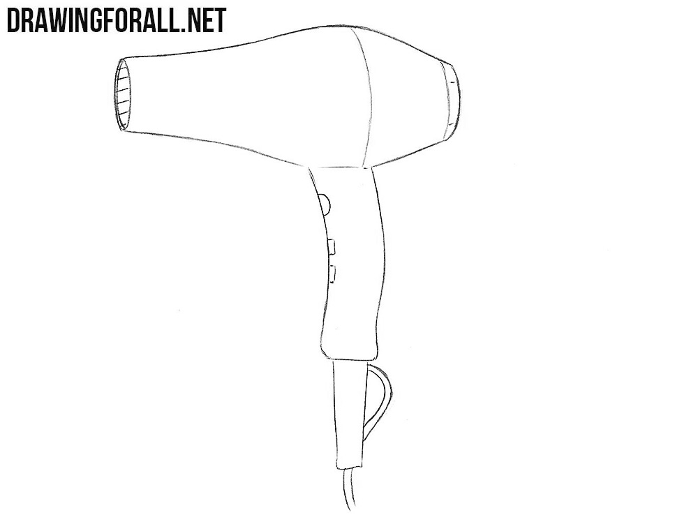 Hair dryer drawing tutorial