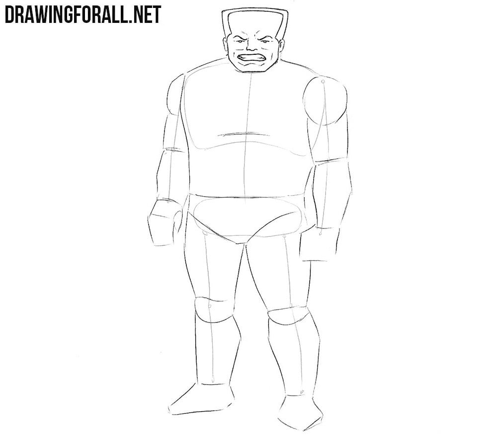 How to draw Hammerhead from Marvel step by step