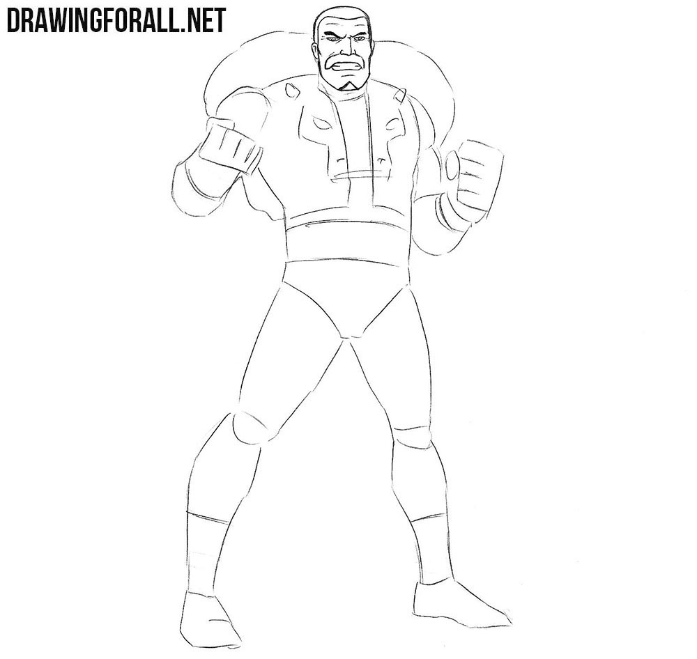 How to draw Kraven the Hunter from Spider-Man