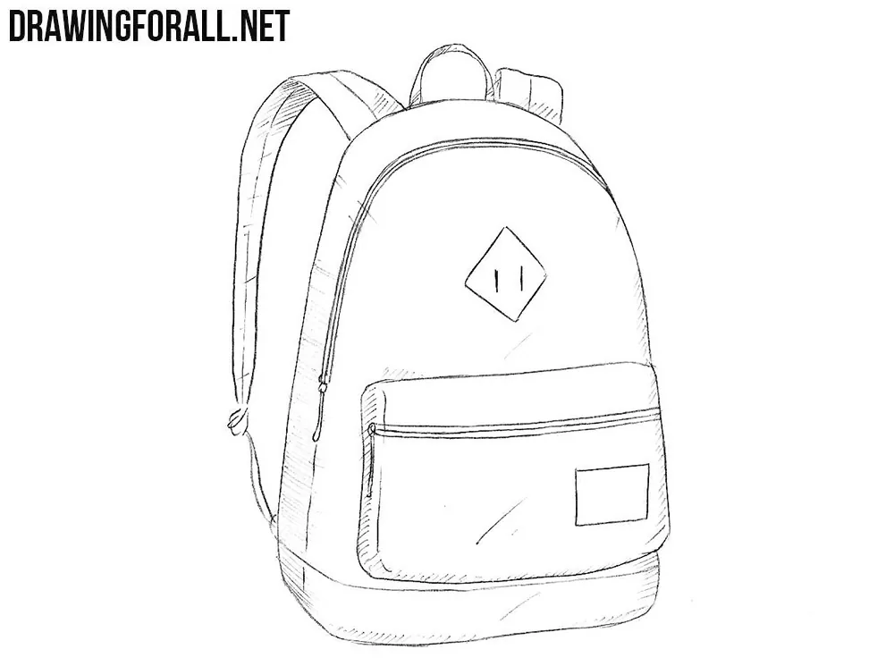 How to draw a backpack