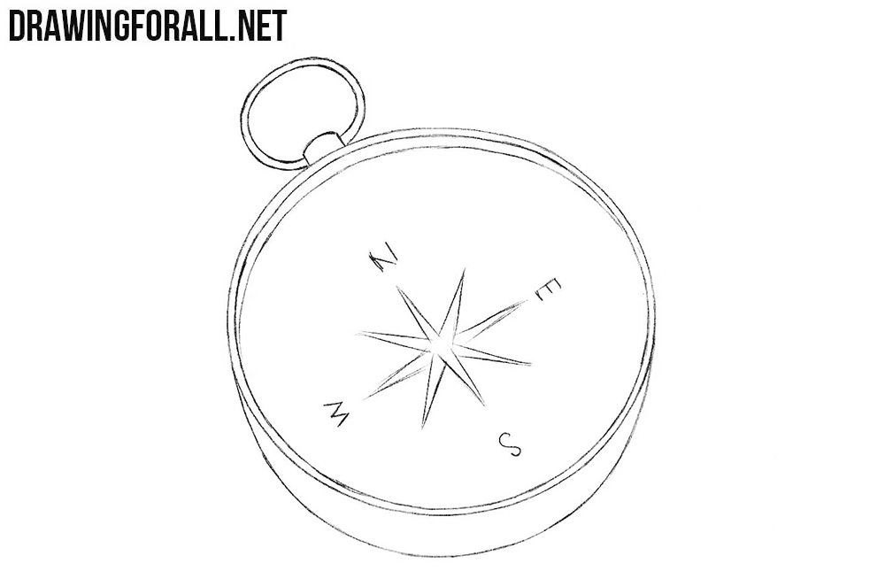 How to draw a compass step by step