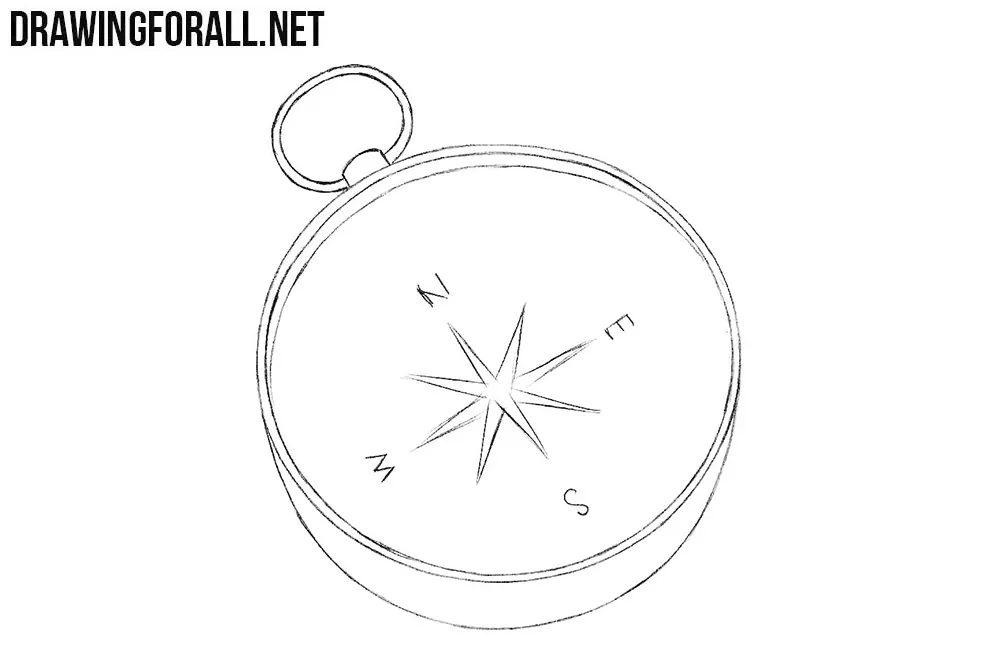 How to draw a compass step by step