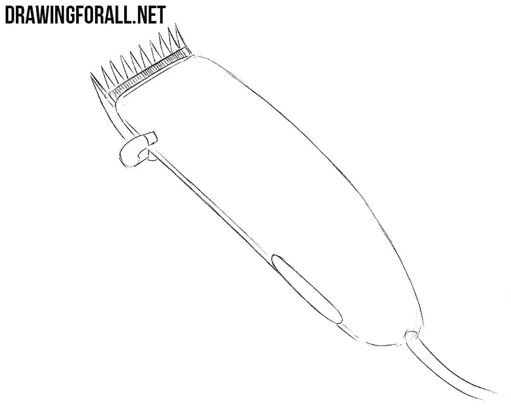 How to draw a hair clipper