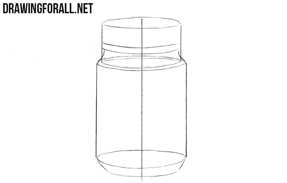 How to draw a jar step by step