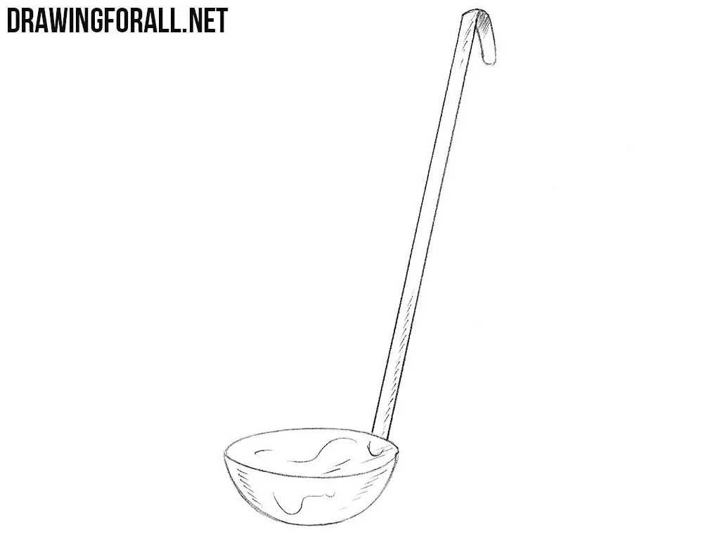 How to draw a ladle