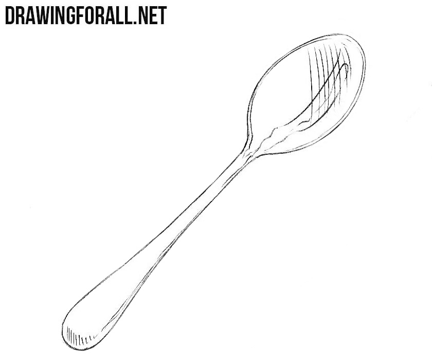 How to draw a spoon