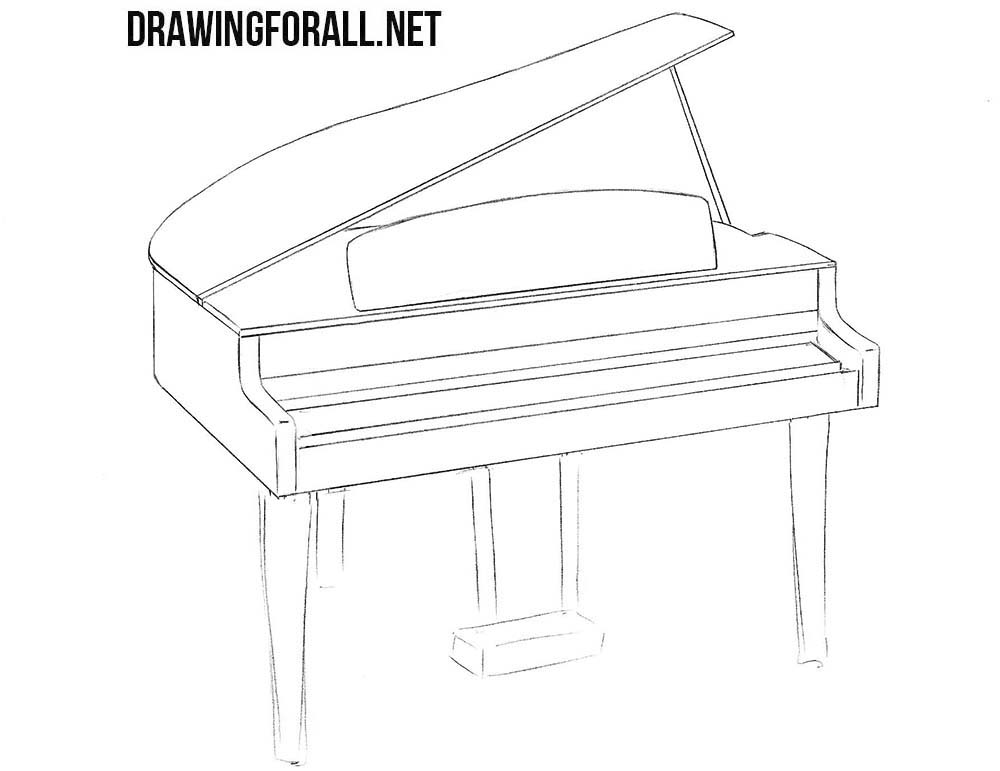 Learn drawing a piano