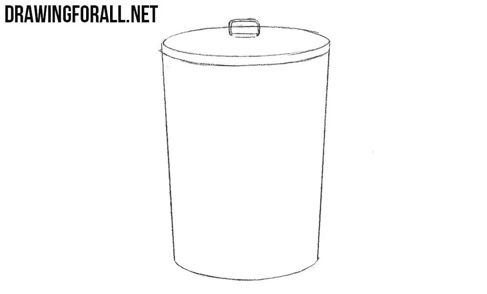 Learn how to draw a trash can step by step