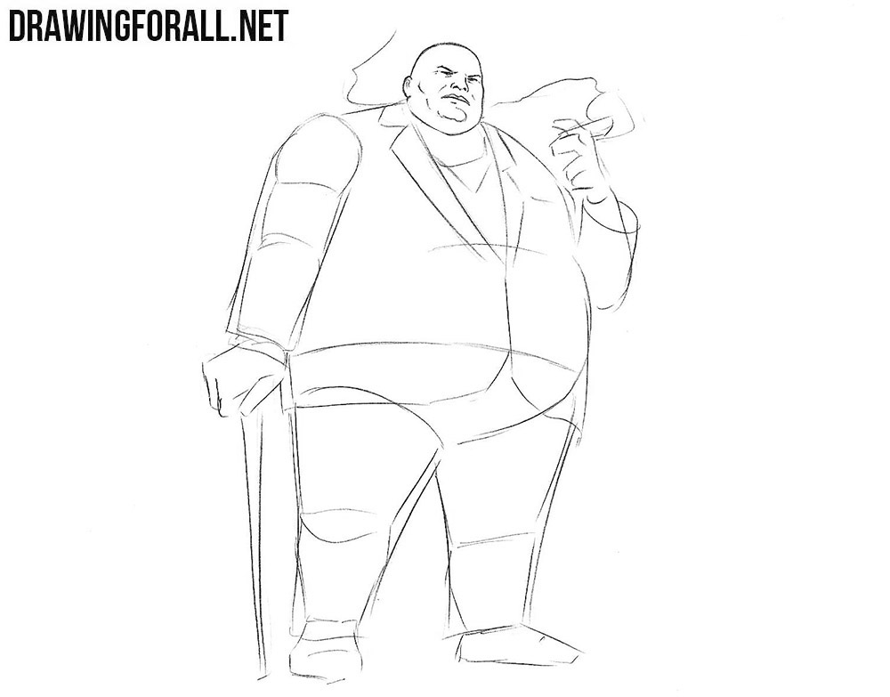 Learn to draw Kingpin step by step