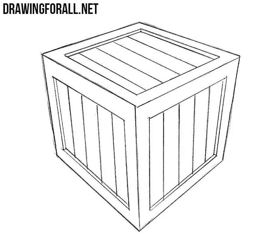 how to draw a box step by step