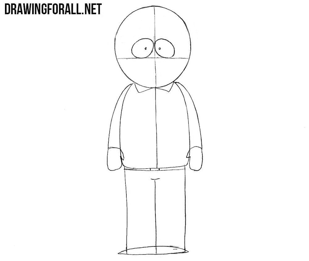 How to draw Mr. Garrison step by step