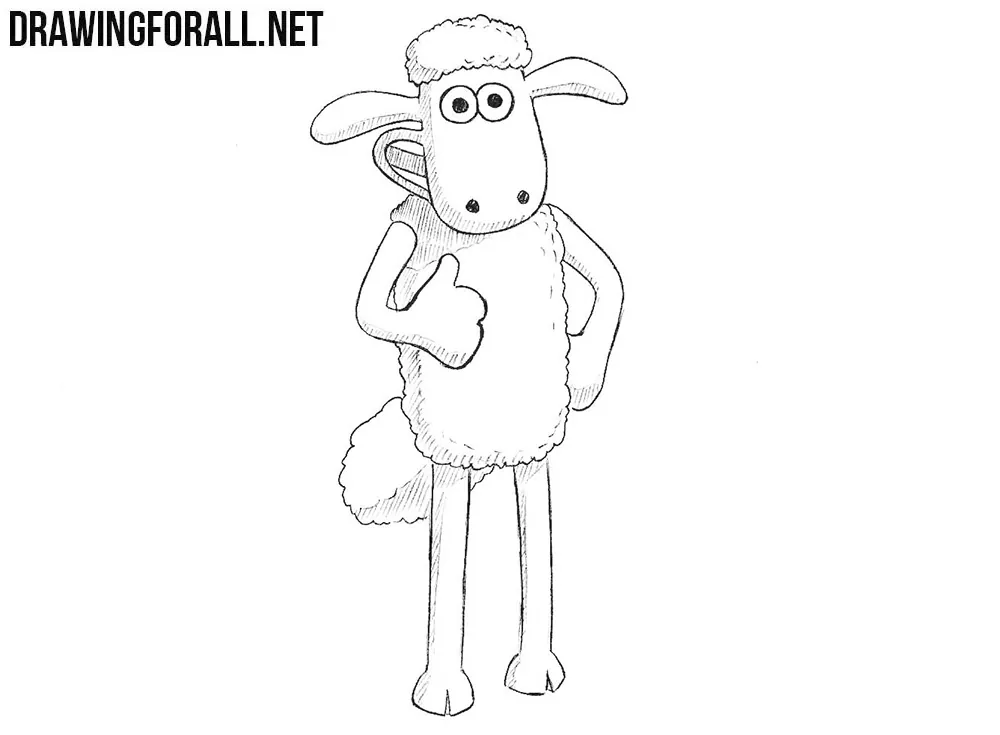 How to draw Shaun the Sheep