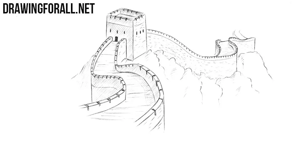 How to draw the Great Wall of China