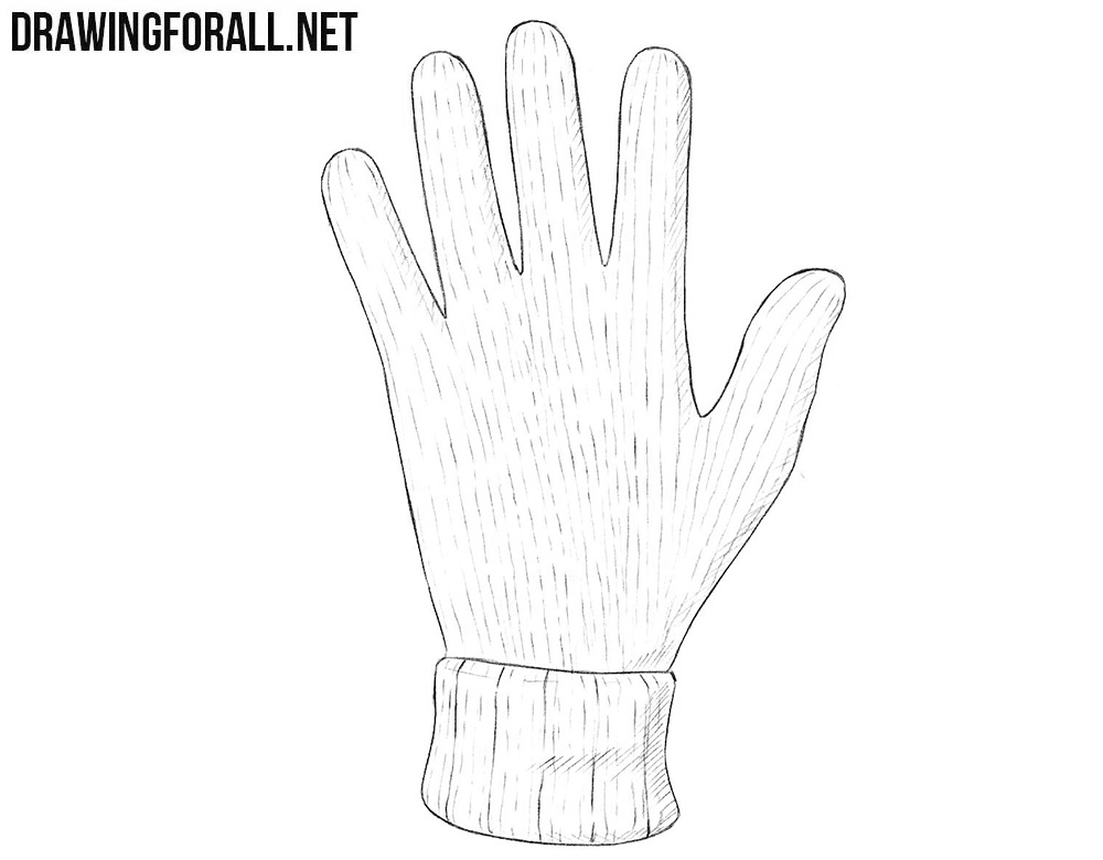 How to draw a glove