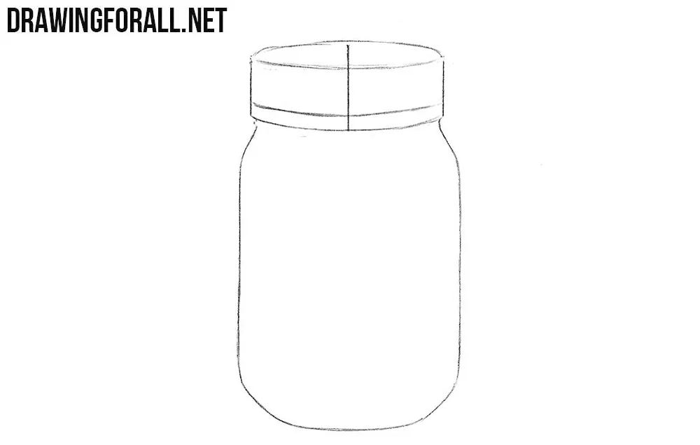 How to draw a jar step by step