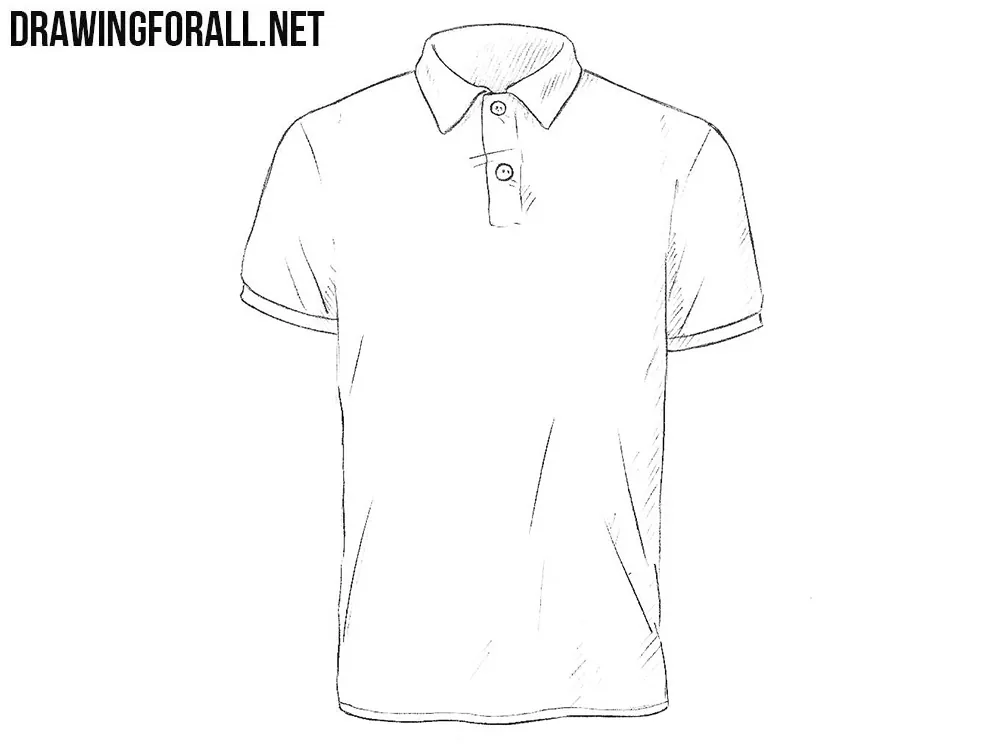 Technical Fashion Illustration Featuring An Oversized Polo Shirt With Short  Sleeves Ribbed Cottonjersey Fabric And Front Buttons Vector, Draw, Outline,  White PNG and Vector with Transparent Background for Free Download