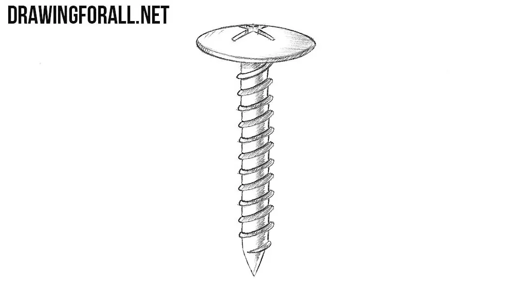 How to draw a screw