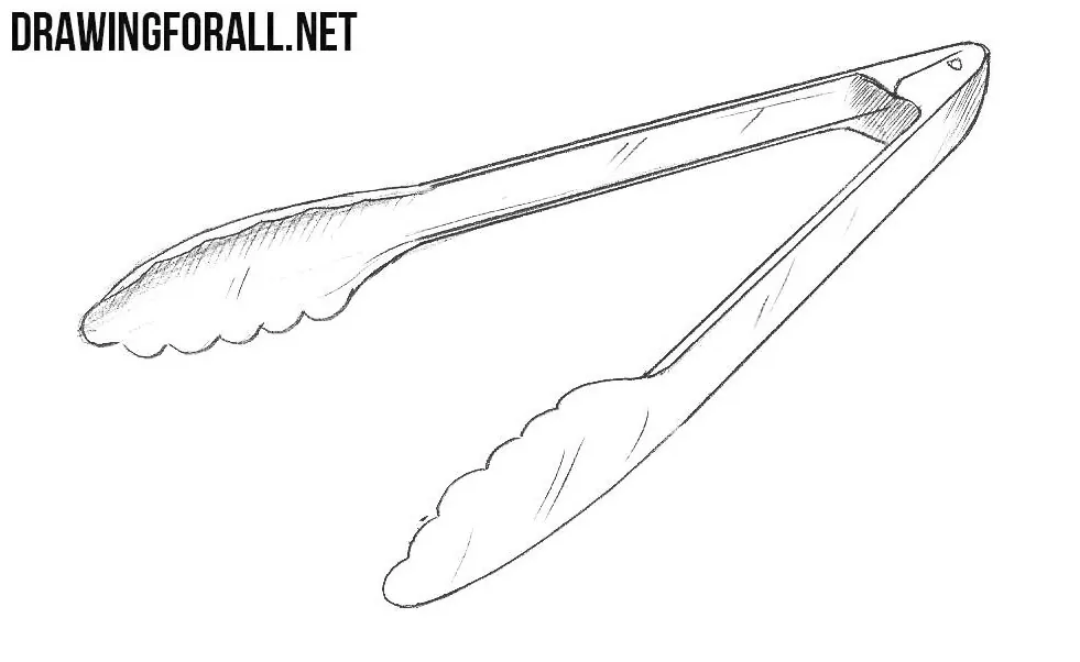 How to draw tongs