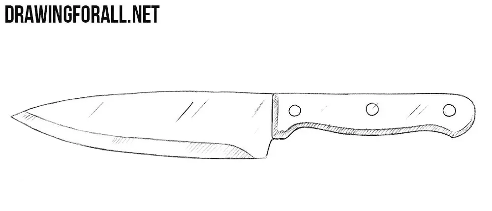 Kitchen knife drawing