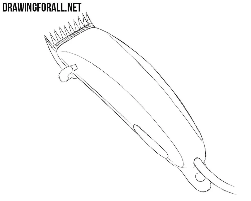 Learn to draw a hair clipper step by step