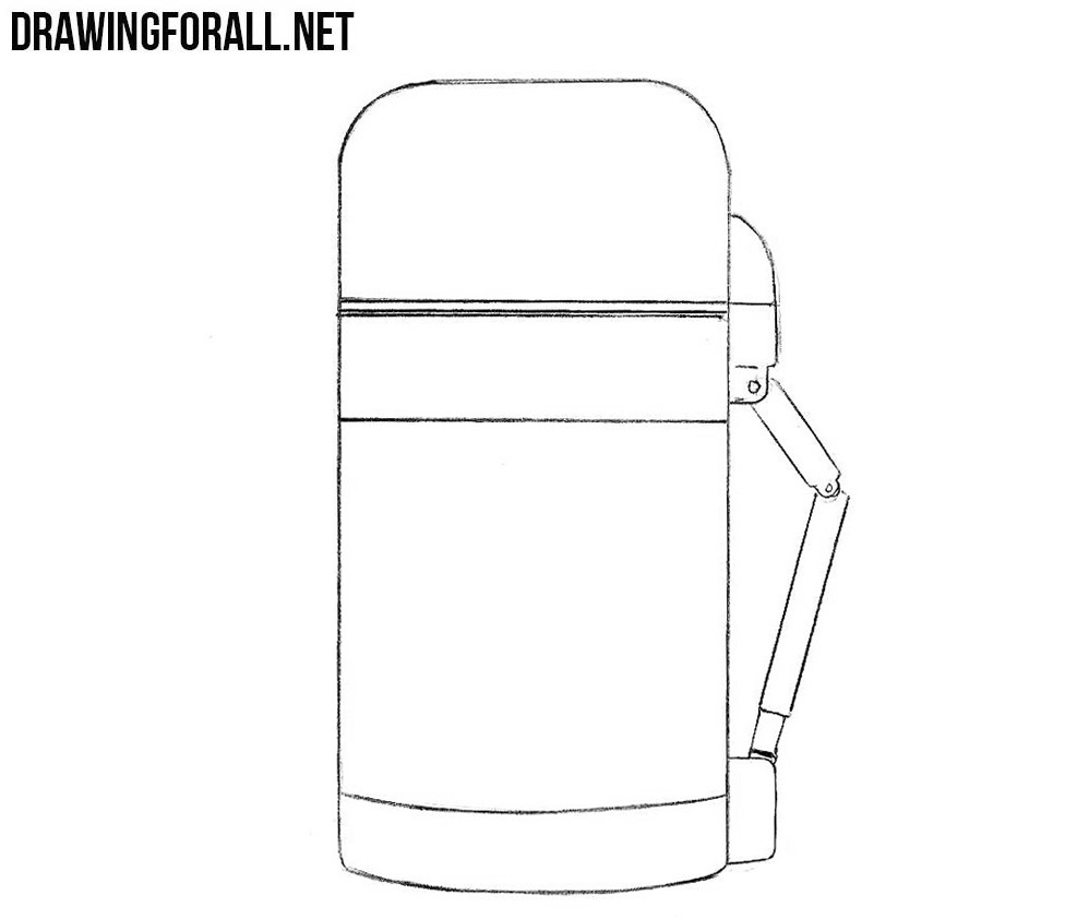 Learn to draw a thermos step by step