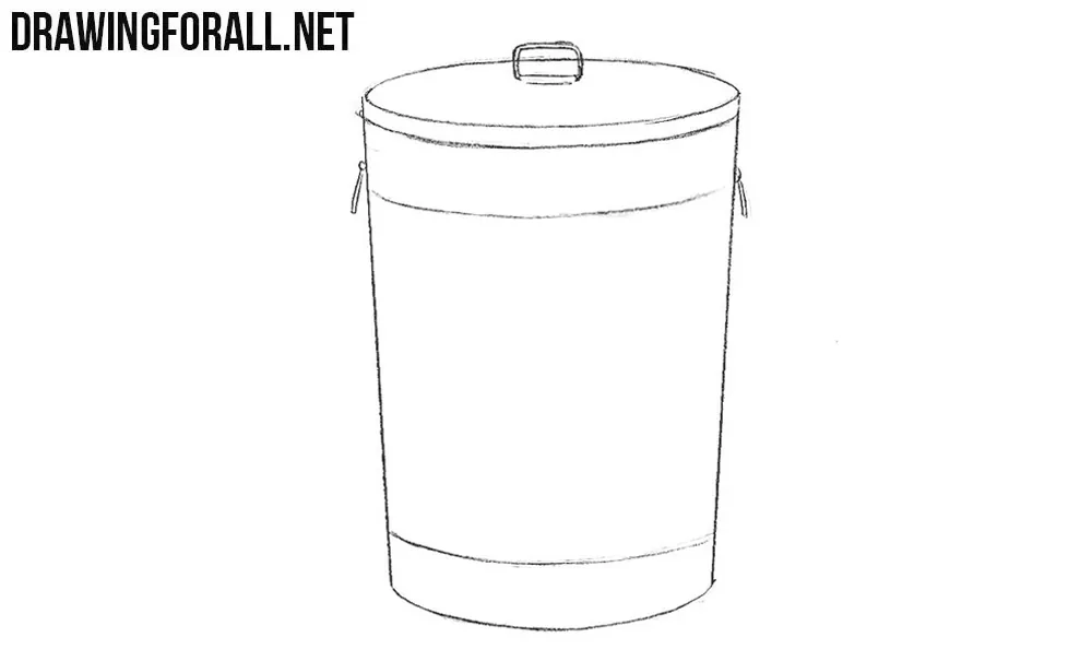 Learn to draw a trash can step by step