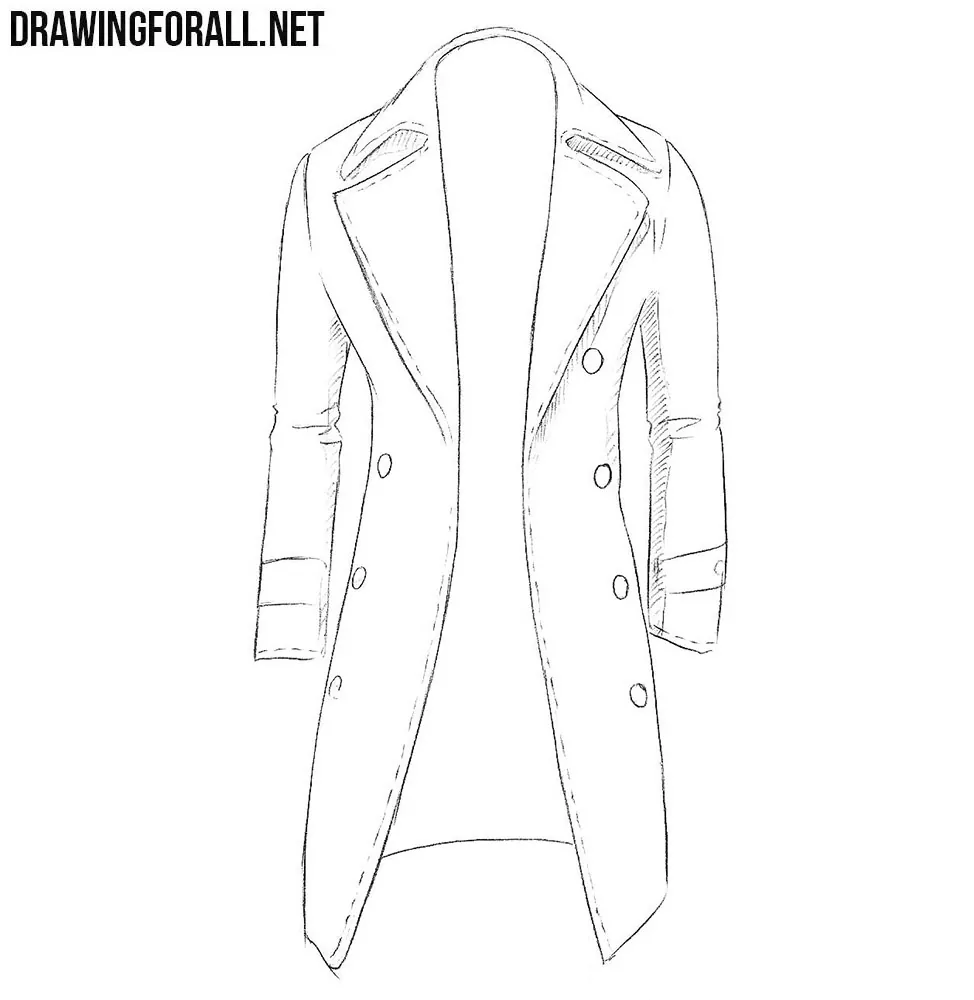 how to draw a coat