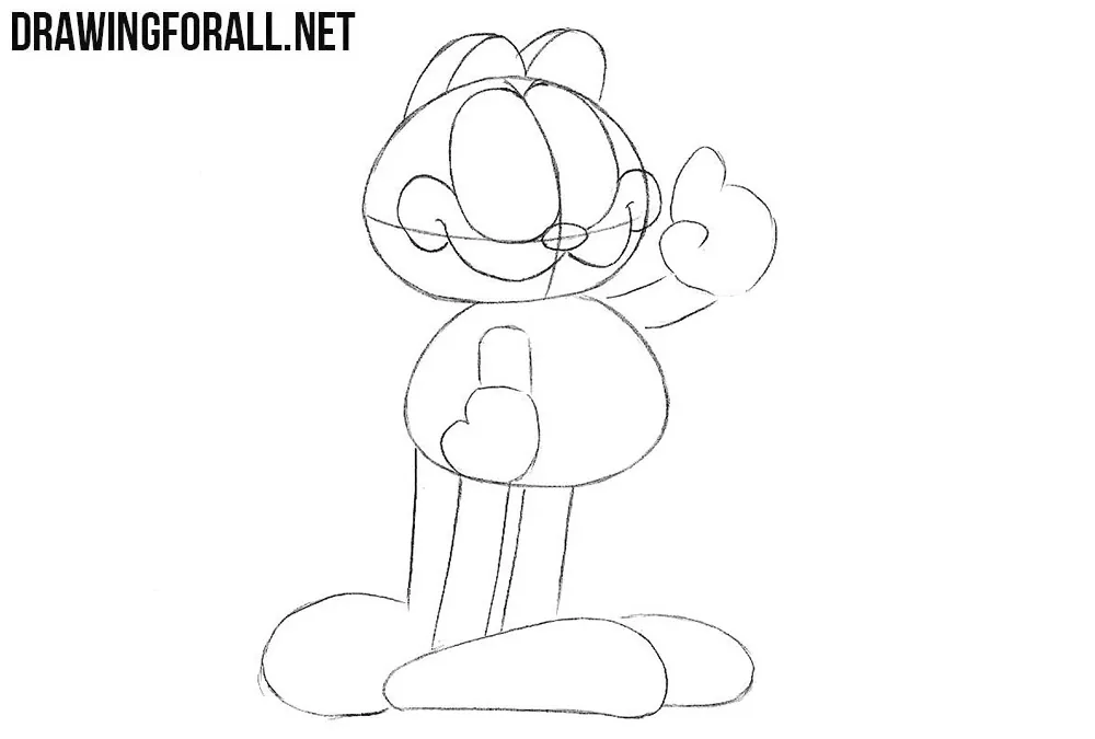 How to draw Garfield