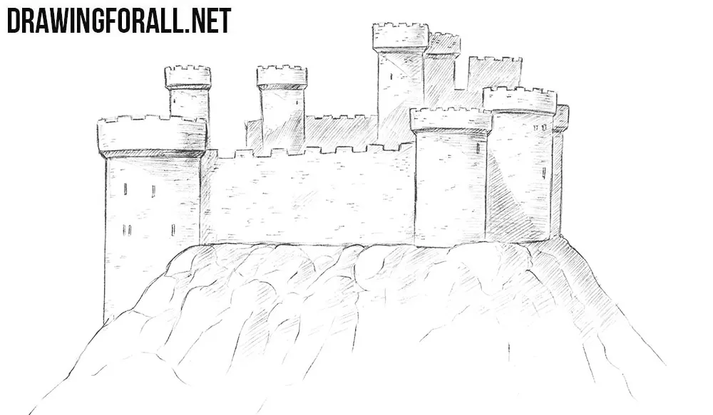 How to draw a castle