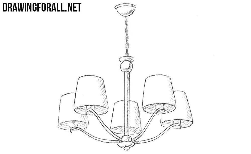 How to draw a chandelier