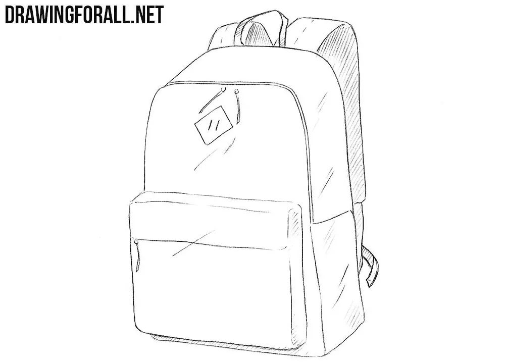 How to draw a schoolbag