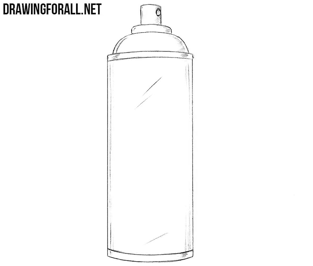 How to draw a spray can