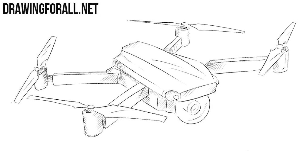 how to draw a quadcopter