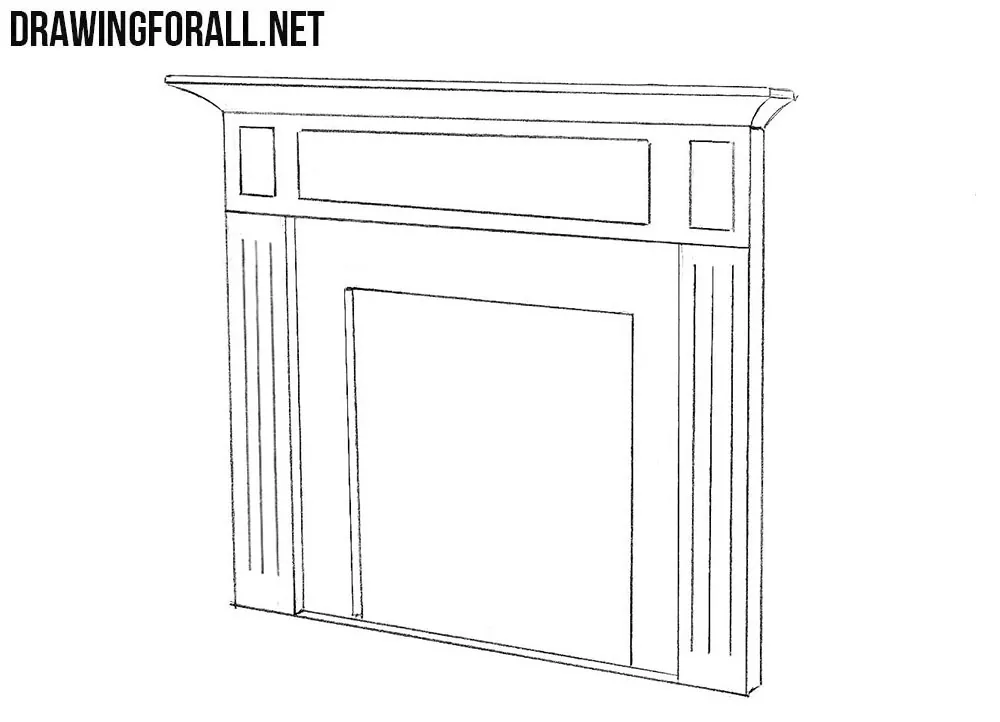 Fireplace drawing tutorial