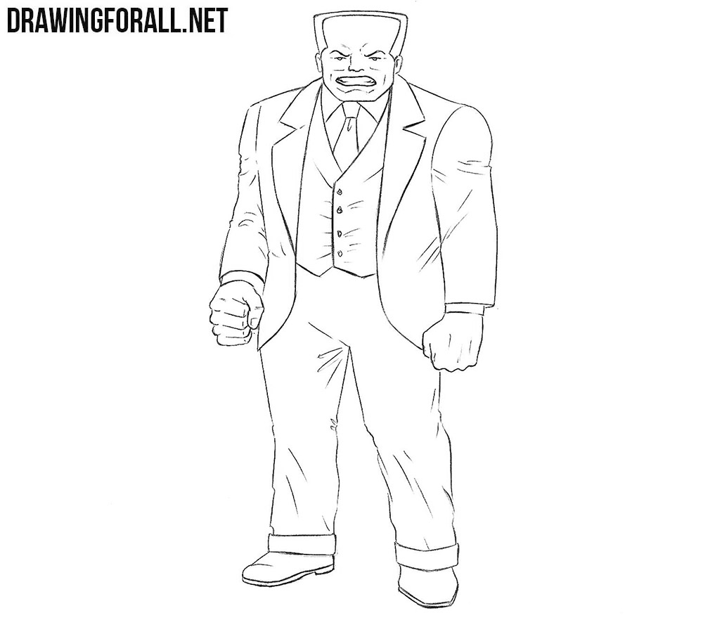 Hammerhead from Marvel drawing tutorial