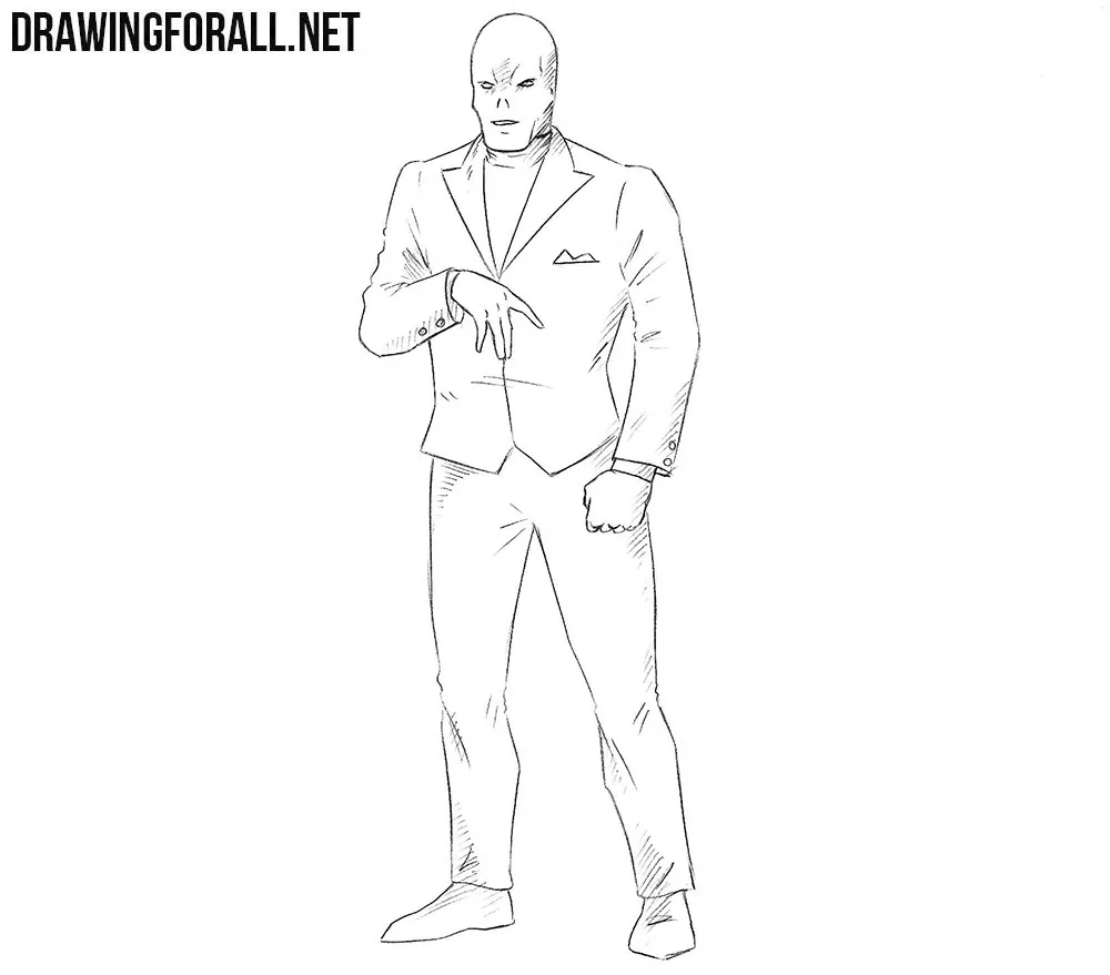 How to draw Chameleon from Marvel