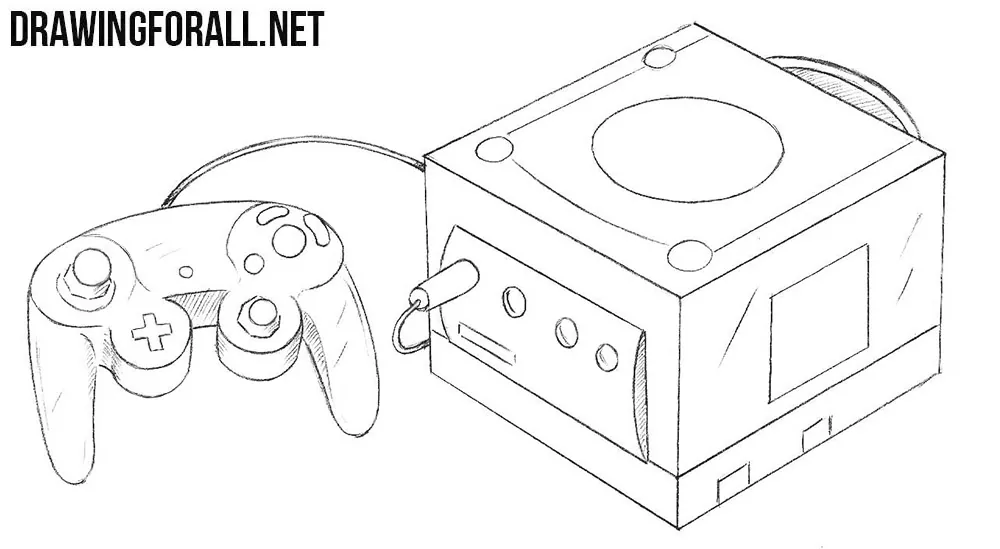 How to draw a Nintendo GameCube