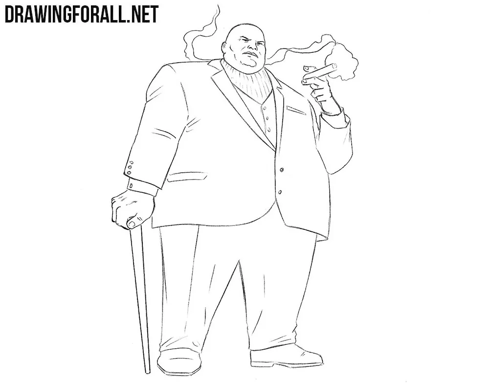 Kingpin from Marvel drawing