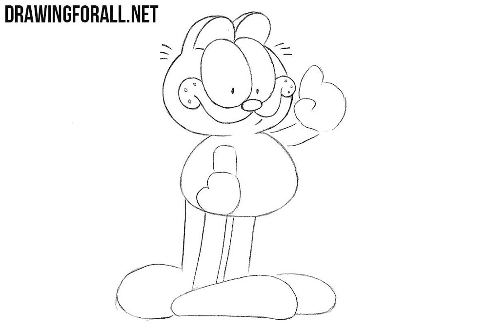 Learn to draw Garfield
