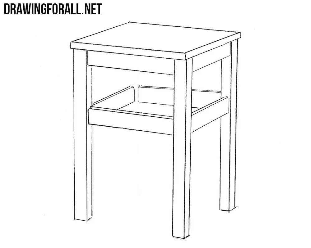 how to draw a stool 
