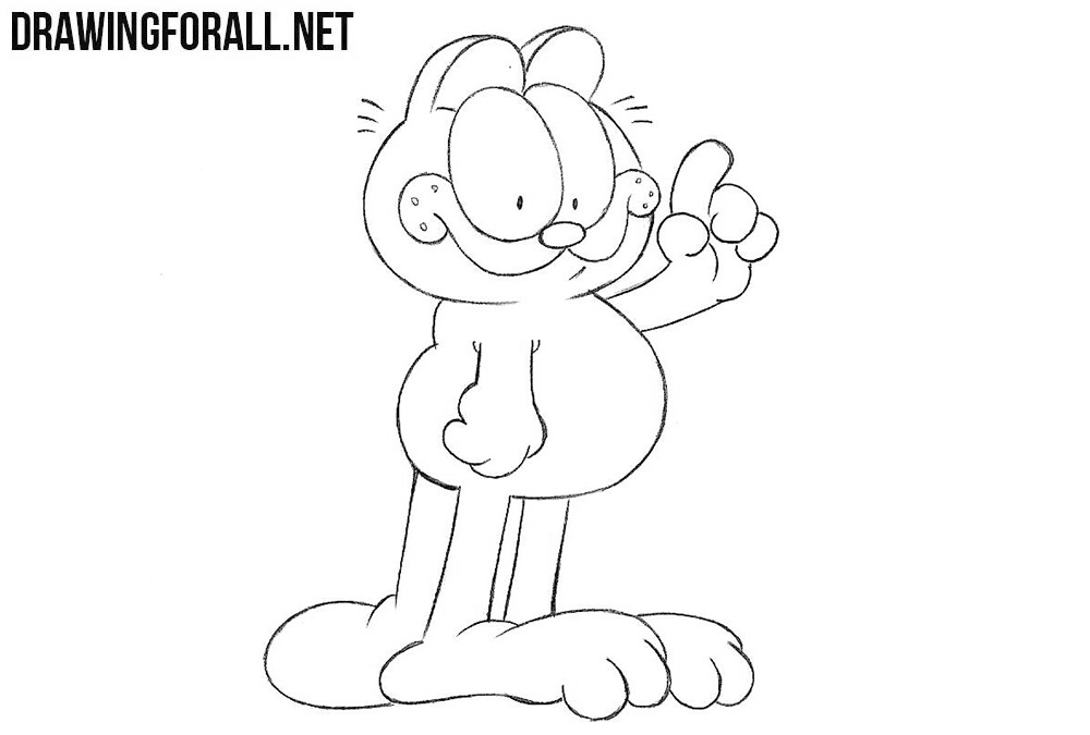 How to draw Garfield