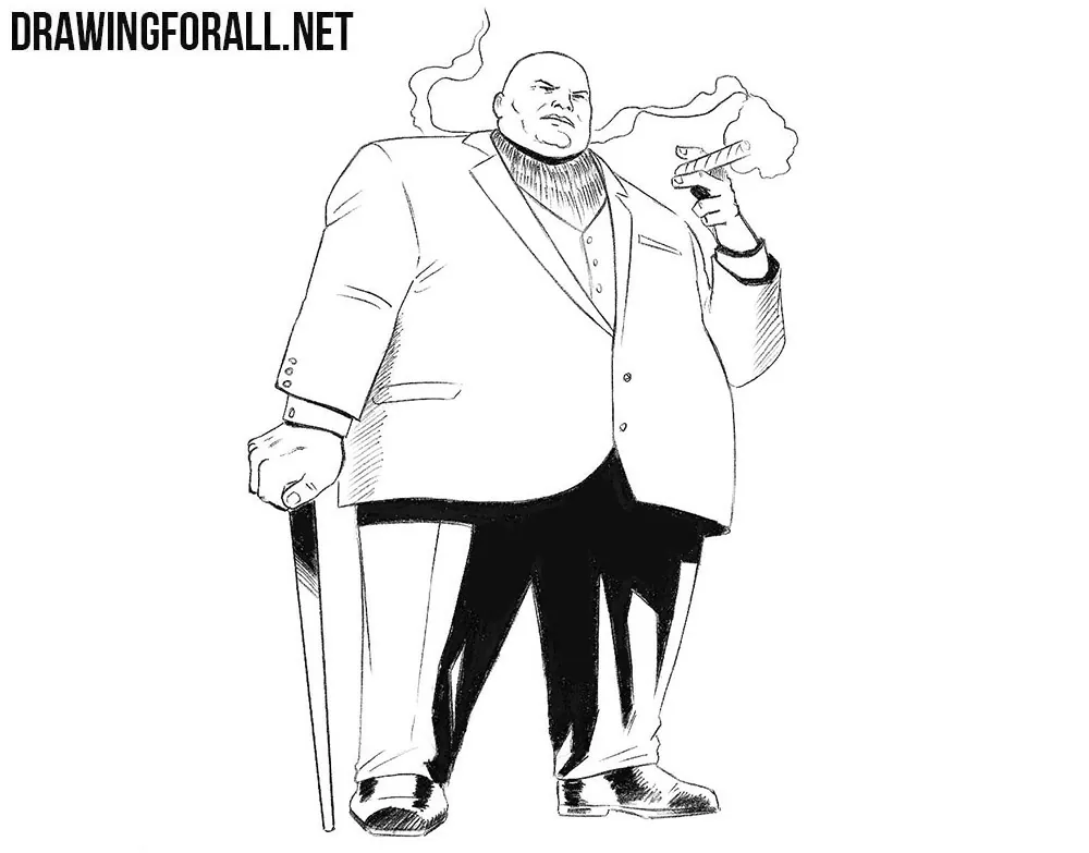 How to draw Kingpin from Marvel Universe