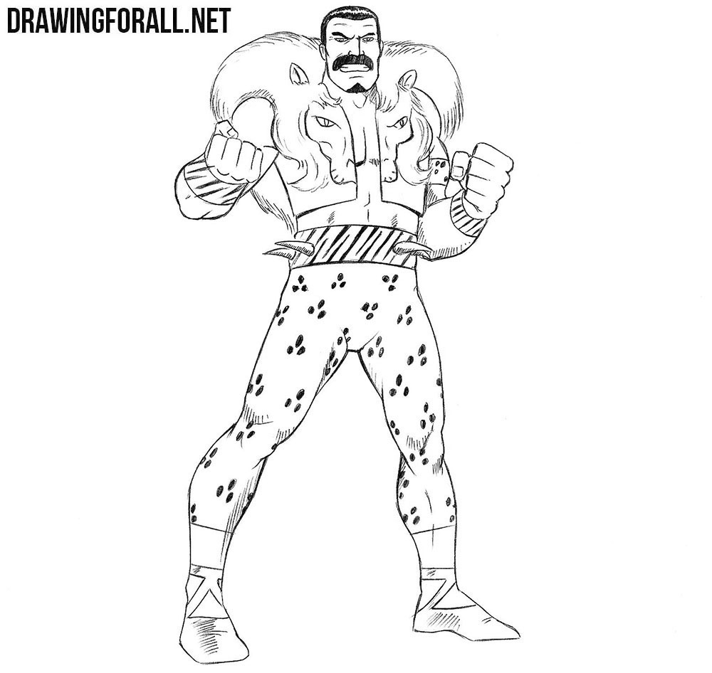 How to draw Kraven the Hunter
