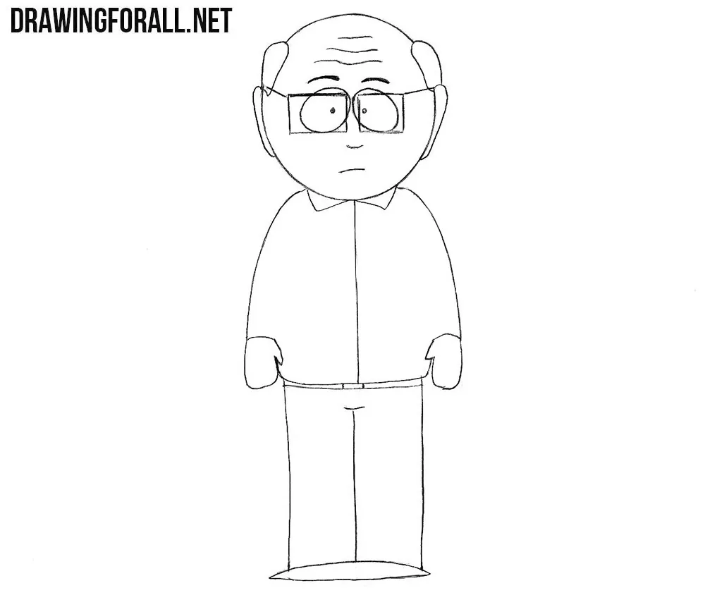How to draw Mr. Garrison from South Park