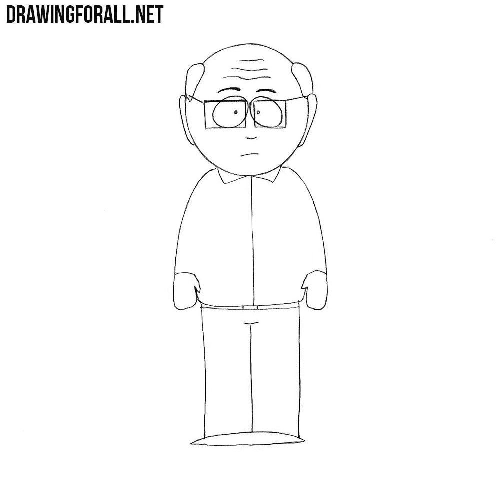 How to Draw Mr. Garrison from South Park.