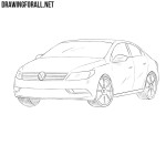 How to Draw a Volkswagen Passat CC