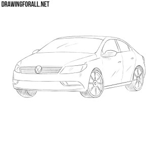 How to draw a Volkswagen Passat CC