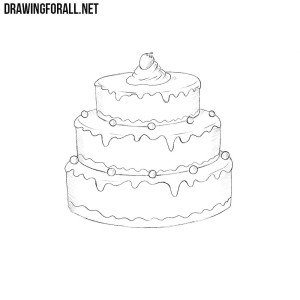 How to draw a cake