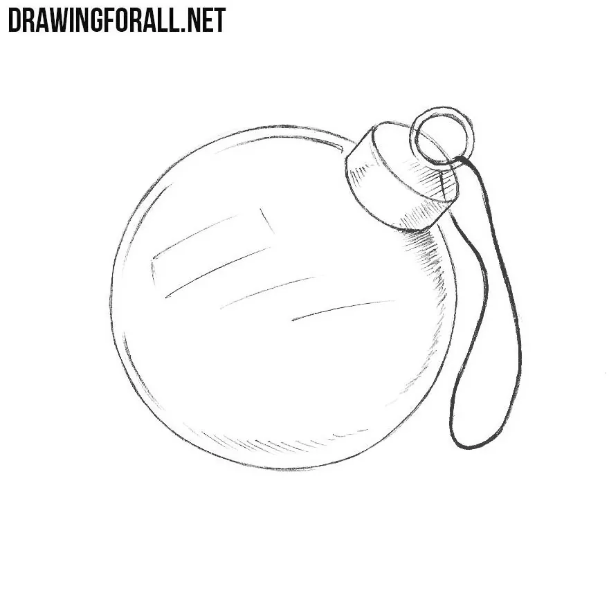 how to draw a christmas ornament