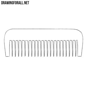 how to draw a comb step by step